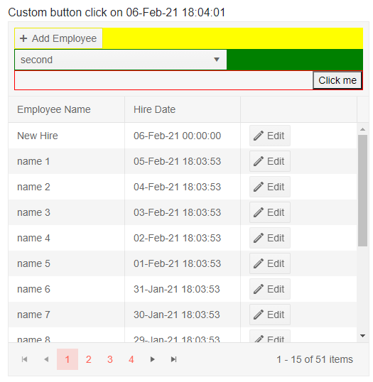 Blazor Custom Toolbar Layout