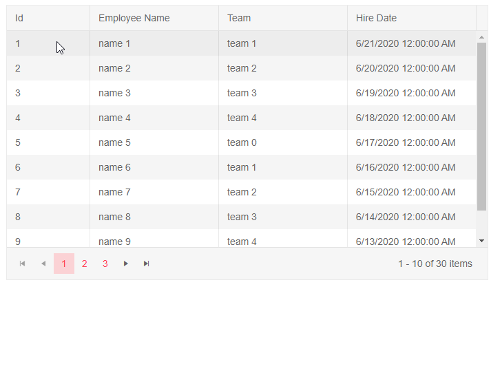OnRowClick example